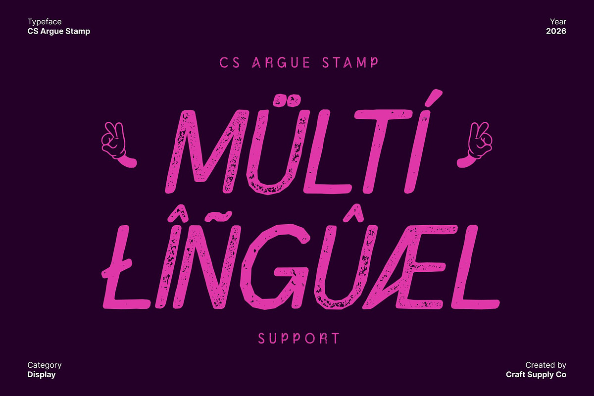 CS Argue Stamp, a Sans Serif Font by Craft Supply Co. (Photo 7 of 8)