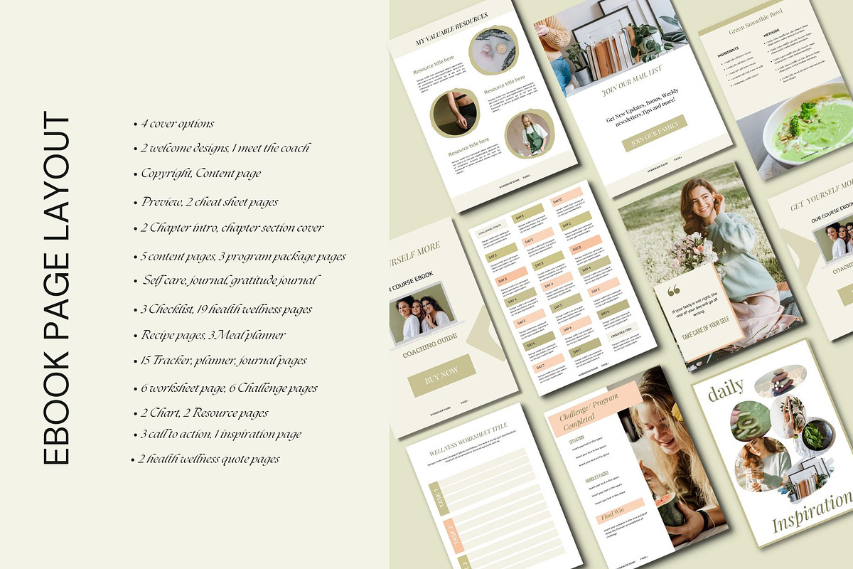 Wellness Coach Course Creator Canva, a Magazine Template by Deepa Template Studio (Photo 5 of 15)