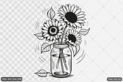 Sunflower SVG PNG Design Bundle, an Illustration by Actual Pixel (Thumbnail 7 of 30)