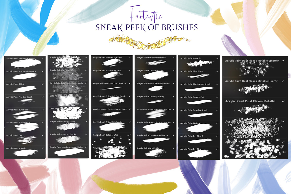 Fantastic Acrylic Paint Procreate, a Brush Add-On by ArtstudioByKhushbu (Photo 5 of 14)