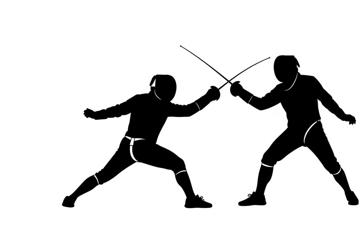 An elegant Fencing Duel Silhouettes, an Illustration by Amazin_art (Photo 22 of 31)