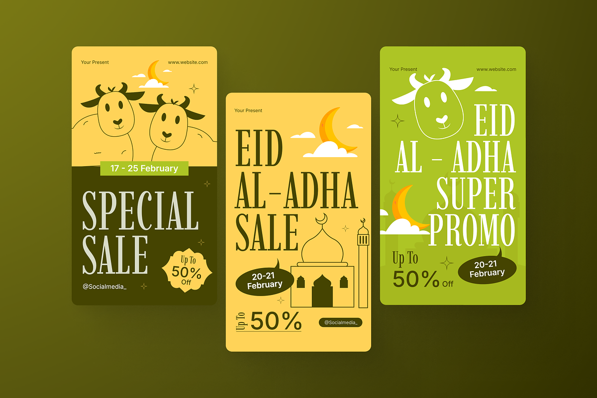 Eid Al-Adha Sale Instagram Story, a Social Media Template by Annora Studio (Photo 6 of 6)