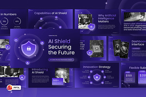 AI Cyber Security PowerPoint, a Presentation Template by Loin Studio