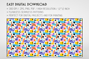 20 Seamless Soft Geometric Patterns, a Pattern Graphic by Nordic Design (Thumbnail 2 of 9)