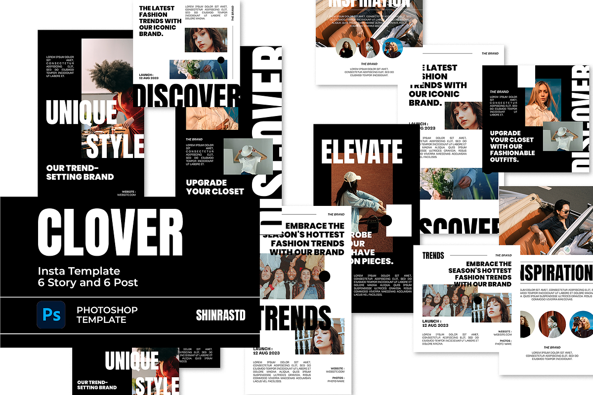 Clover Brand Instagram Template, a Social Media Template by Shinra Labs (Photo 1 of 5)