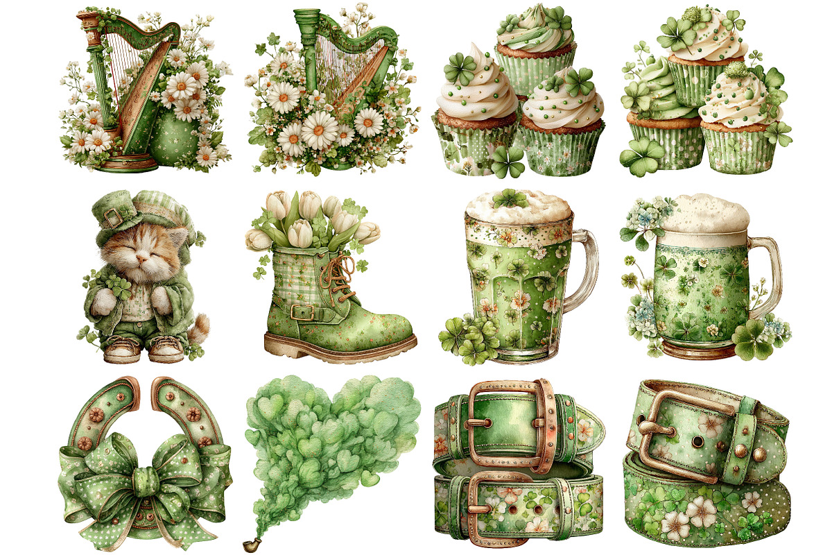St-patricks Day Party Clipart, an Illustration by DreamArtGraphic (Photo 2 of 4)