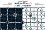 Antique Damask Grid Collection, a Pattern Graphic by L- design studio (Thumbnail 1 of 7)