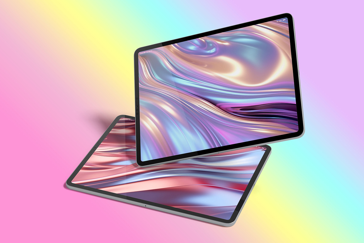 Holographic Liquid Shiny Background, a Texture Graphic by Forhadx5 (Photo 2 of 5)