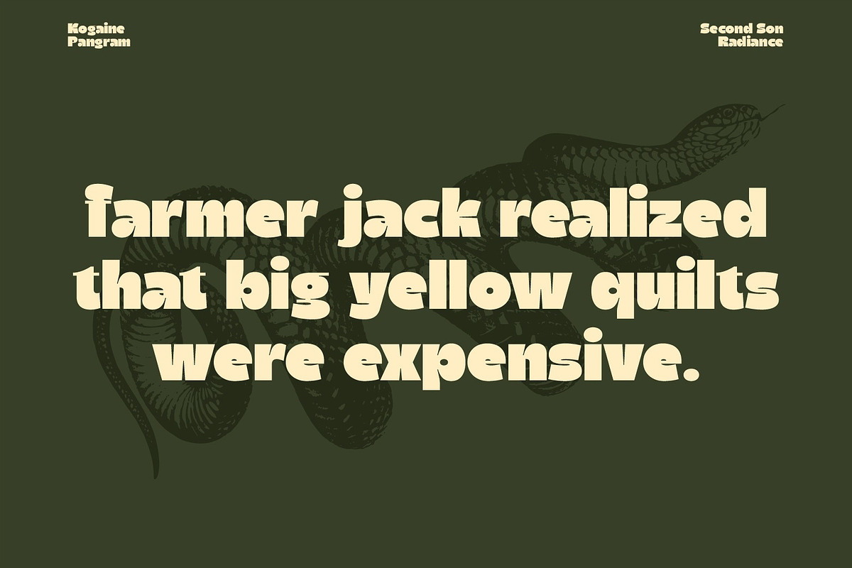 SS Kogaine - Bold Display Font, a Sans Serif Font by Typocracy Studio (Photo 9 of 12)
