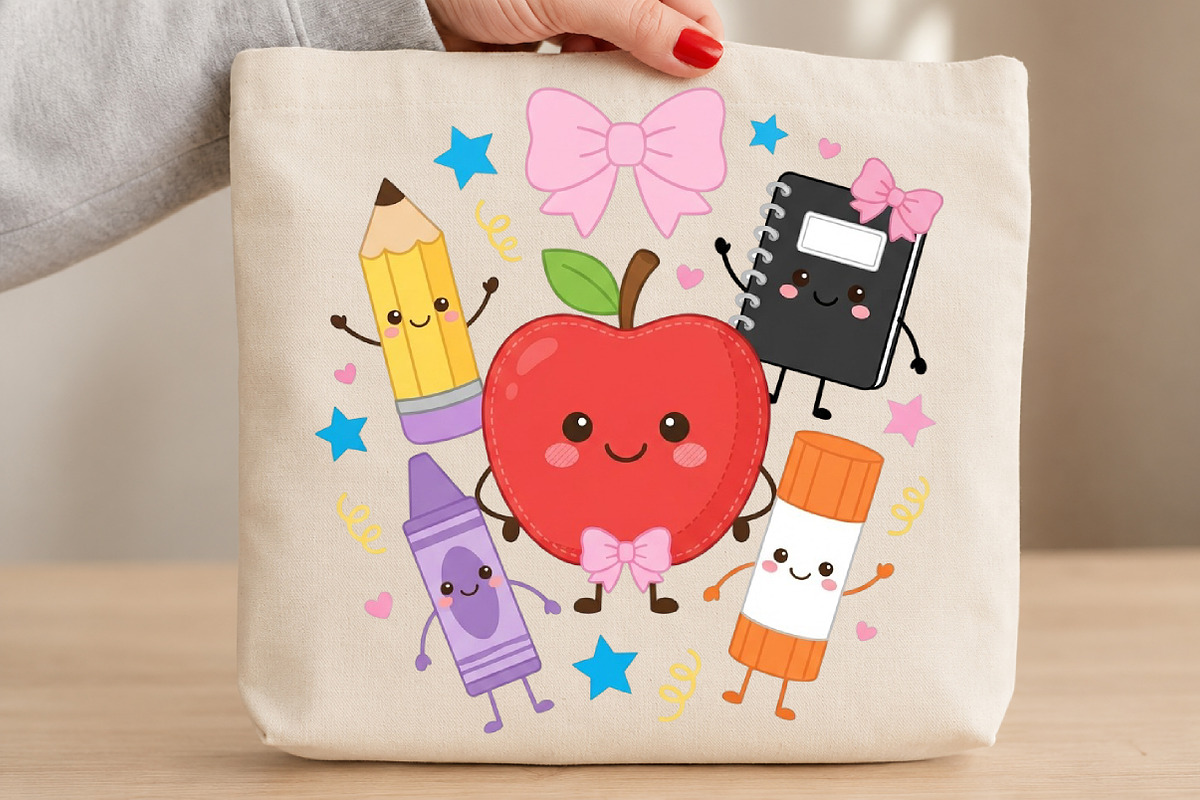 Happy School Supplies Doodle Friends, an Object Illustration by DreamCafeArt (Photo 3 of 7)