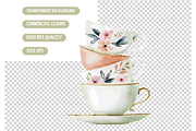 Tea Party Watercolor Clipart Set, an Illustration by TatiMockup (Thumbnail 5 of 5)