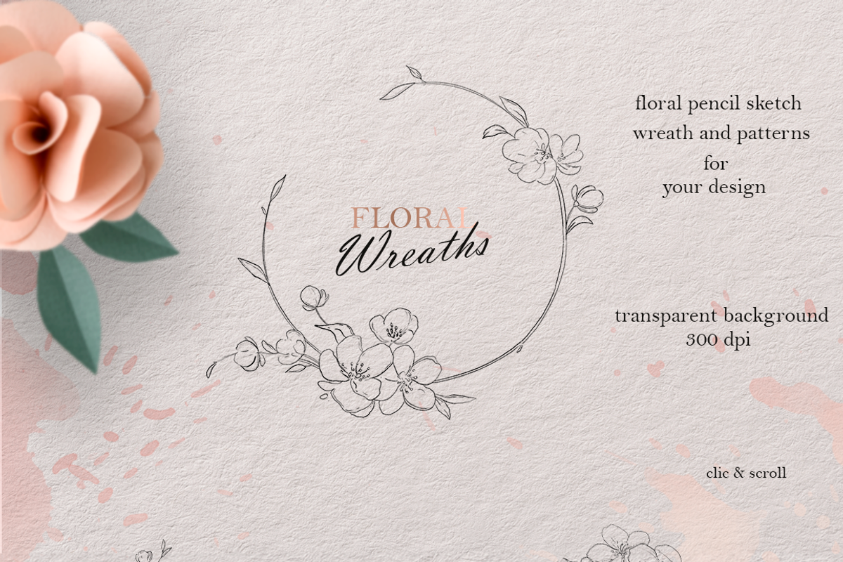 Spring flowers - pencil sketch set, a Decorative Illustration by Marine art (Photo 2 of 7)