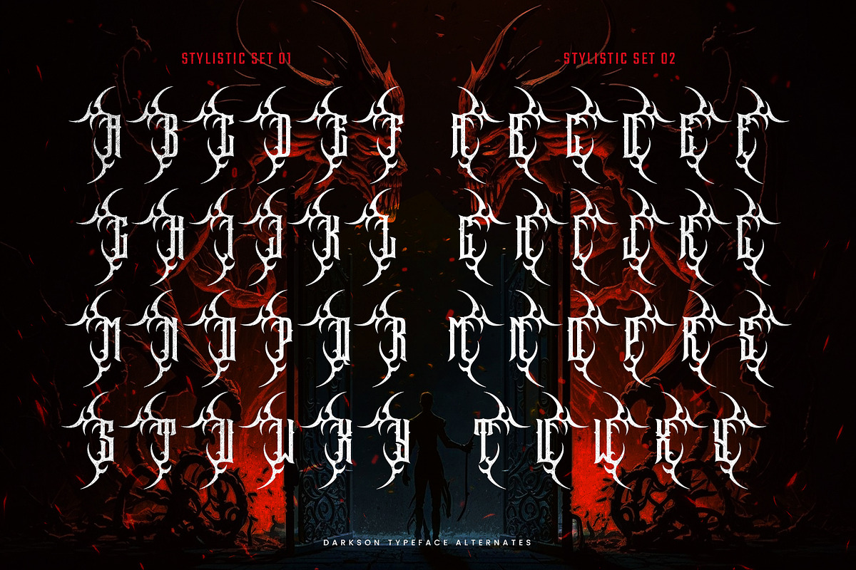 Darkson Typeface, a Blackletter Font by alit design (Photo 3 of 20)