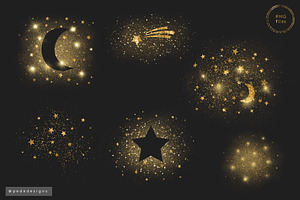 Gold Magical Stars