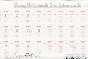 Bunny Baby Milestone and Month cards, a Card Template by ThePaperOwl (Thumbnail 4 of 4)