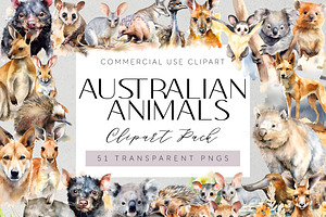 Bulk Australian Animals Clipart PNG