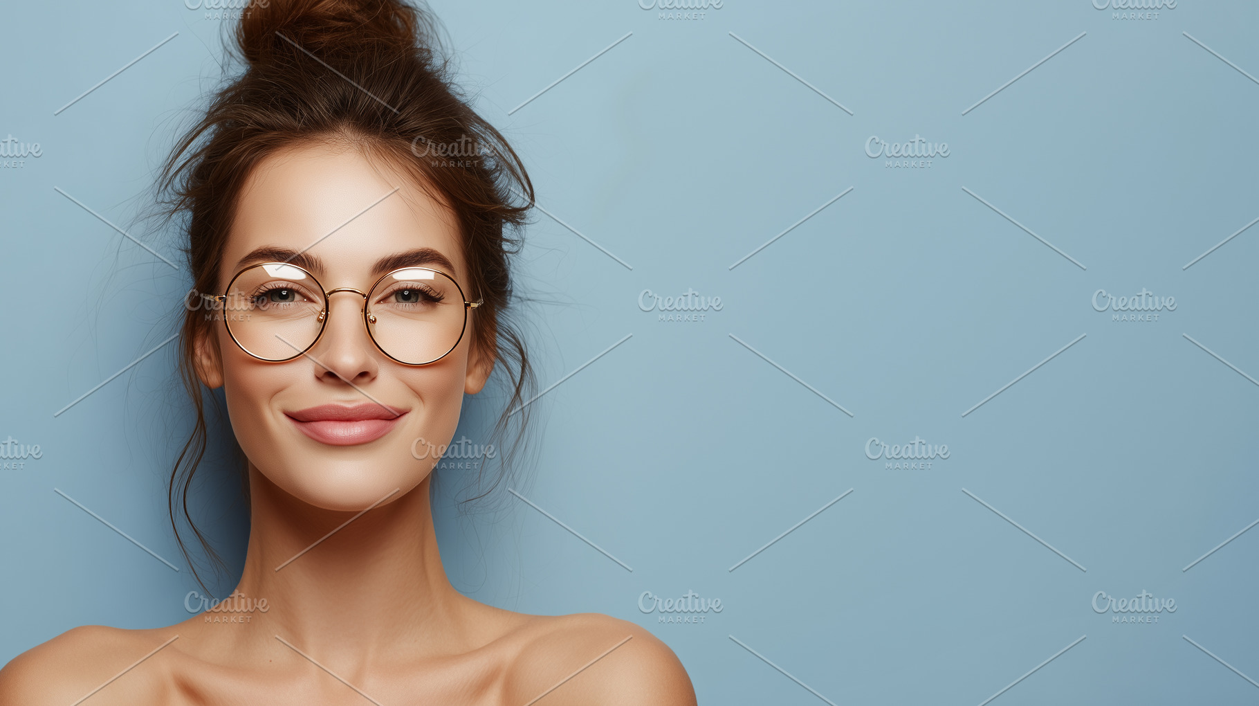 Smiling young woman with glasses, a Person Photo by MistyDay