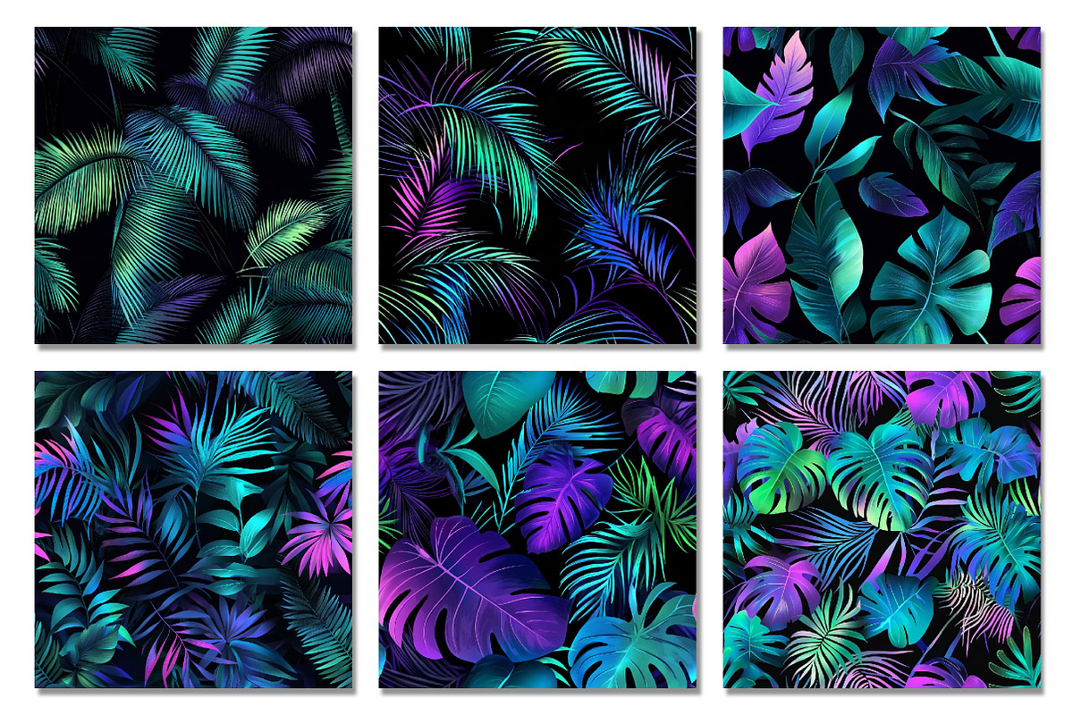 Dark Tropical Shimmer Digital Paper, a Texture Graphic by Dream Creation (Photo 3 of 7)