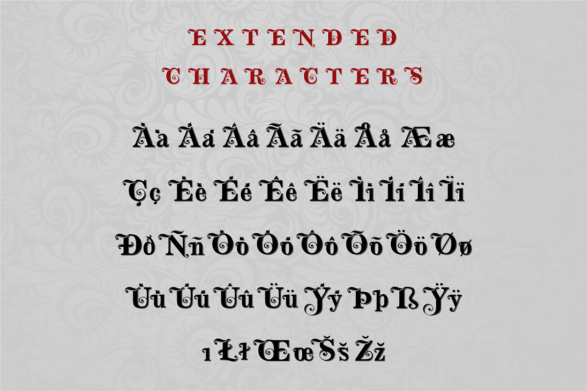 Heritage calligraphic typeface preview 4