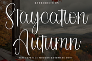 Staycation Autumn, a Handwritten Font by InermediaSTUDIO (Thumbnail 1 of 8)