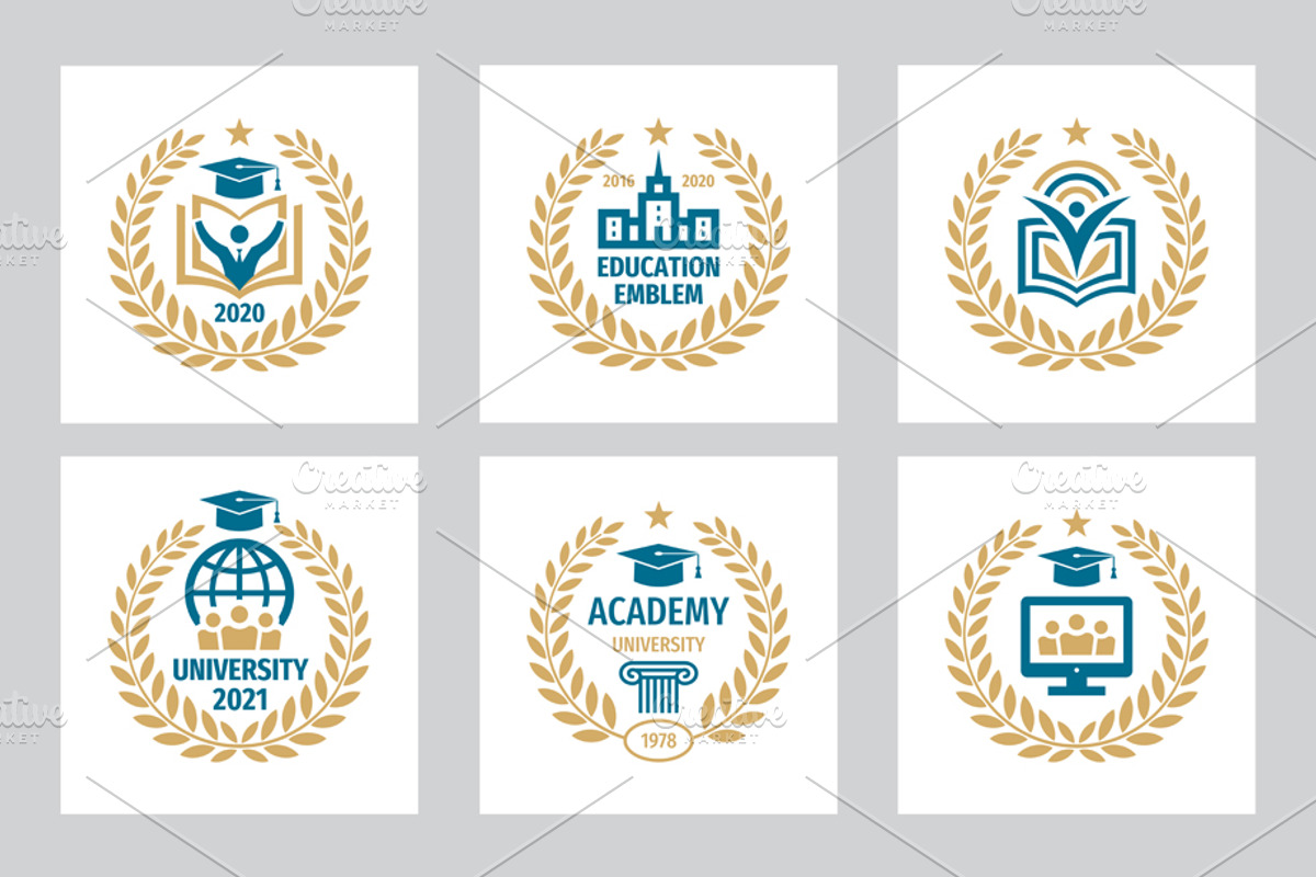 Education University Emblem Logo, a Branding & Logo Template by serkorkin