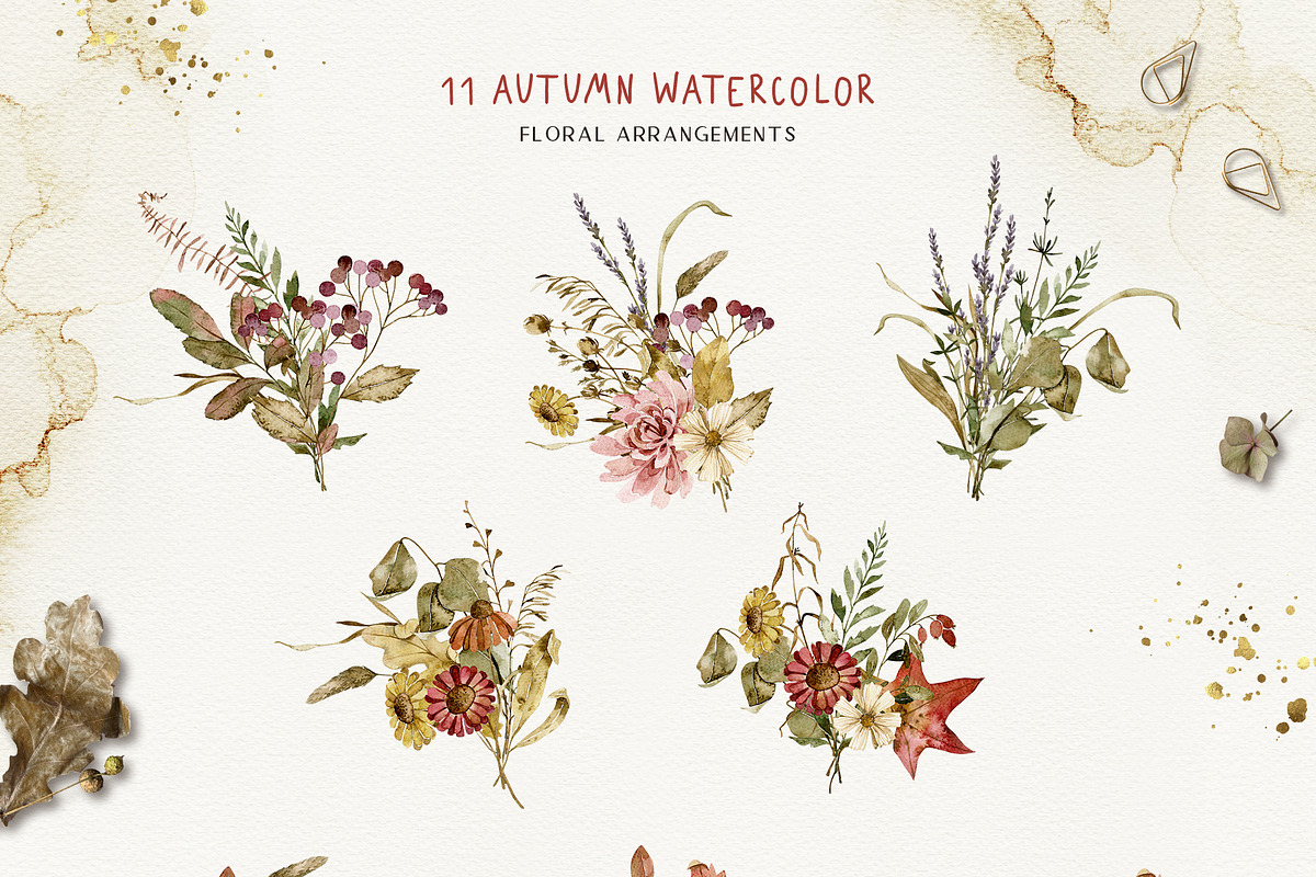 AUTUMN HERBARIUM watercolor set, an Illustration by long summer (Photo 5 of 16)
