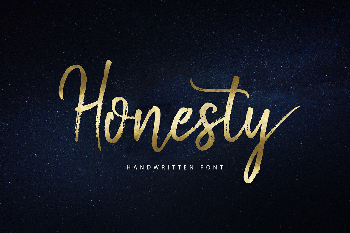 Honesty Script, a Script Font by Unicode Studio (Photo 1 of 7)