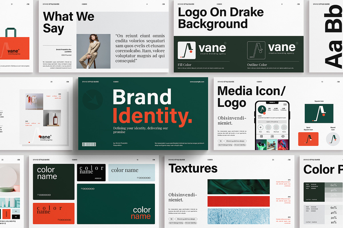 Brand Identity Guidelines Template, a Presentation Template by E-Type (Photo 1 of 5)