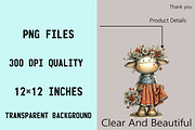 Watercolor Summer Cow Clipart,, an Illustration by SVGArt (Thumbnail 4 of 9)
