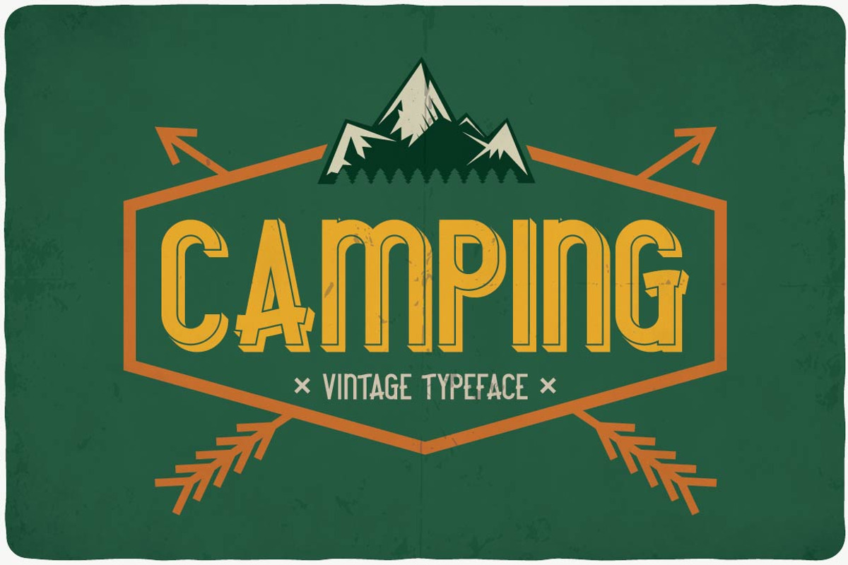 Camping typeface preview 3