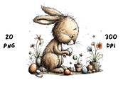 Whimsical Floral Easter Rabbit, an Animal Illustration by GiraffeCreative (Thumbnail 16 of 20)
