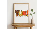 YUM! Food Letter Art Print | Playful, a Background Graphic by LaseredNinja (Thumbnail 4 of 7)