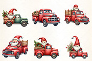 Santa Claus Driving Truck Clipart, an Illustration by CrexoraLab (Thumbnail 3 of 5)