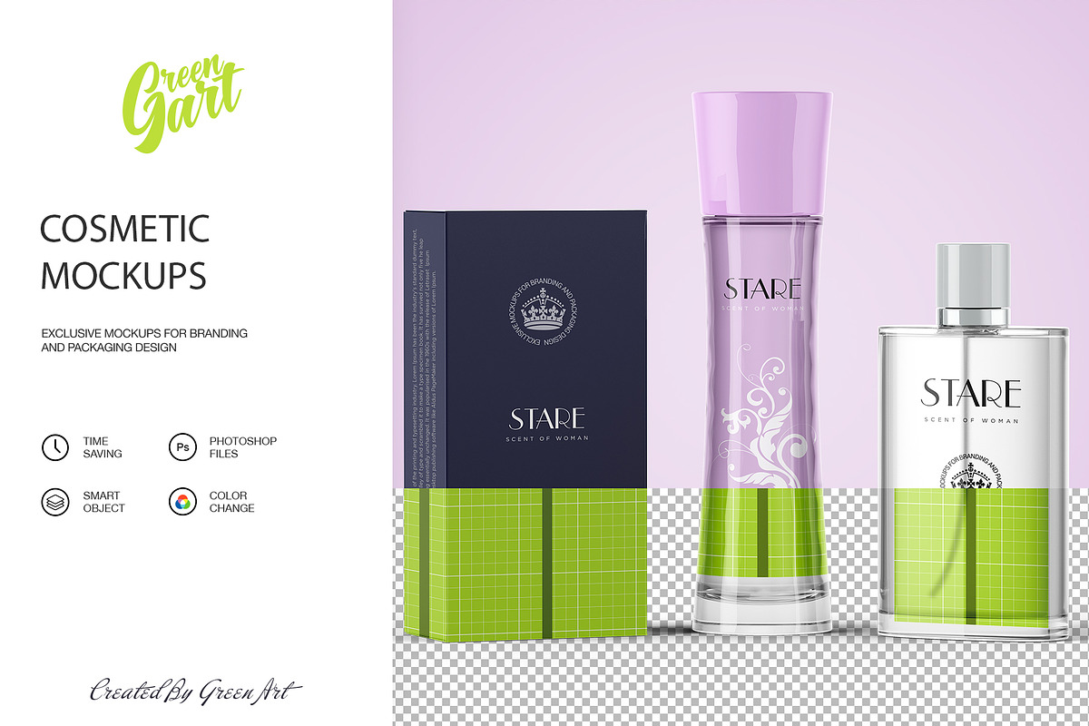 Cosmetics Mock-up, a Packaging Mockup by Green Art (Photo 2 of 9)