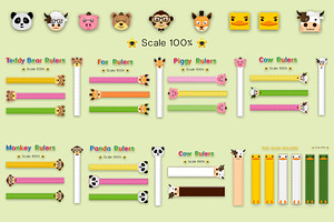 Inch and metric rulers Vector