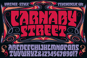 Carnaby Street Font, a Font by Mysterylab Designs