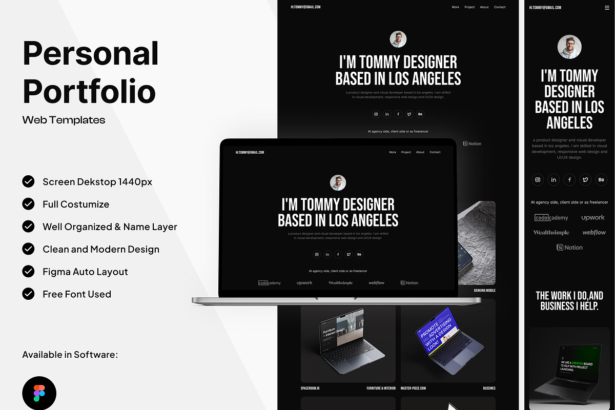 Tommy - Personal Portfolio Website, a Landing Page Template by SundayWorkTeam (Photo 1 of 4)