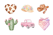 Watercolor Cowgirl Clipart, a Person Illustration by BerryPieArt (Thumbnail 2 of 4)