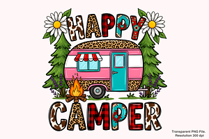 Happy Camper PNG, a Graphic by Clipart Bloom
