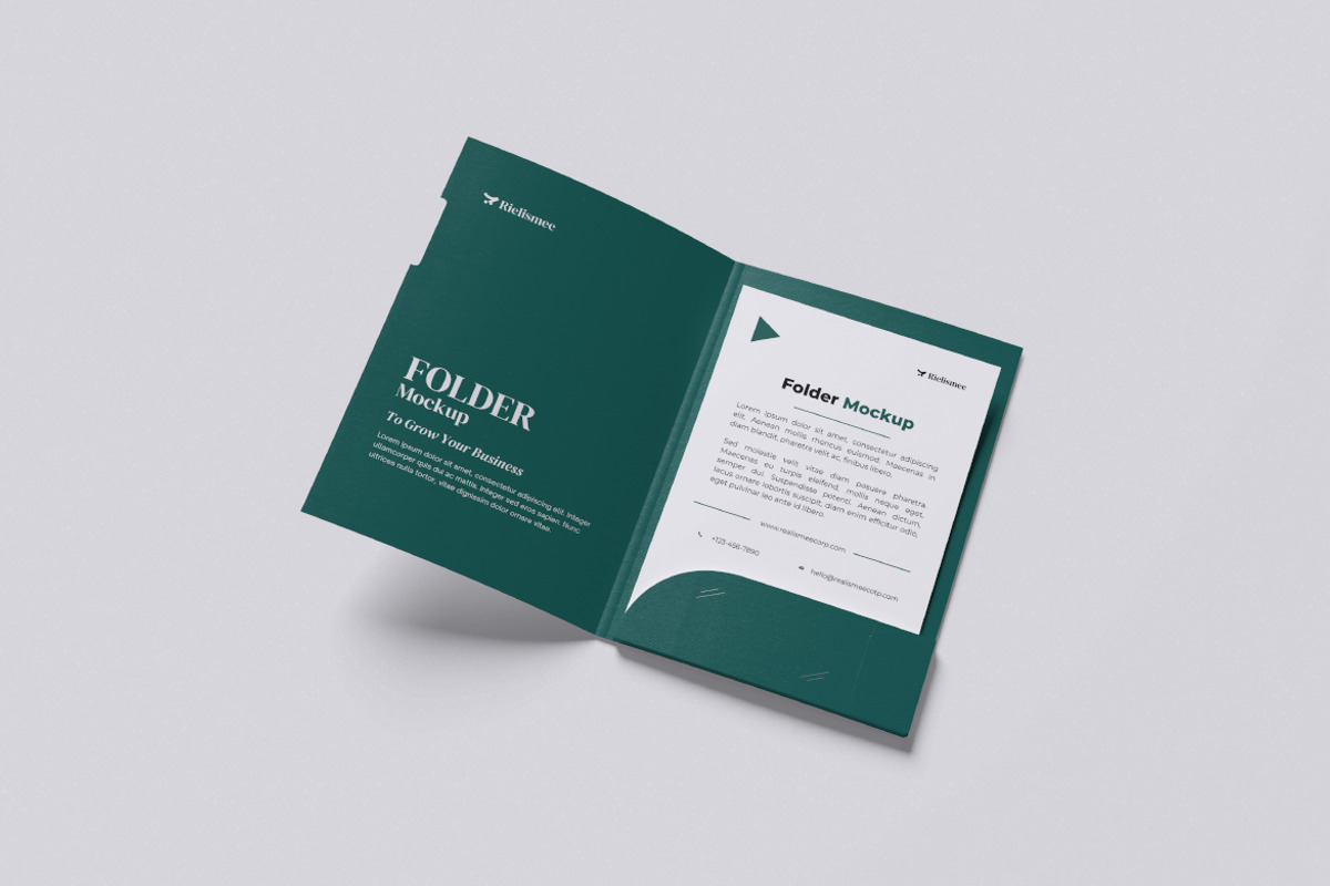Folder Mockup Bundle Set, an Advertising Mockup by Rielismee (Photo 2 of 5)