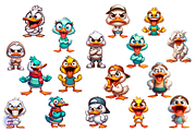 Sarcastic duckling clipart, an Animal Illustration by ElenazlataArt (Thumbnail 2 of 4)