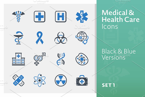 Medical Health Care Icons Set 1