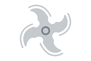 Makibishi Flat Icon, a Duotone Icon by Pexelpy (Thumbnail 2 of 2)