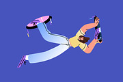 People teleport set, a Person Illustration by PaperTrident (Thumbnail 9 of 19)
