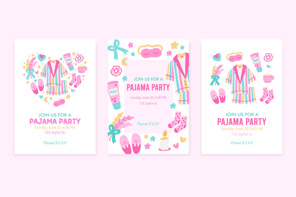 Pajama party invitation templates, an Invitation Template by Viaireshop (Photo 1 of 7)