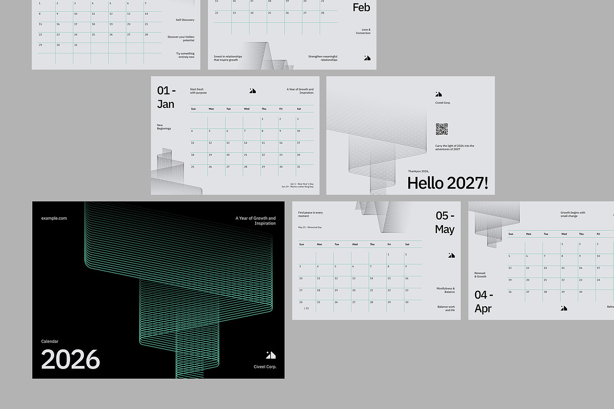 2026 Calendar Template - Civeel preview 5