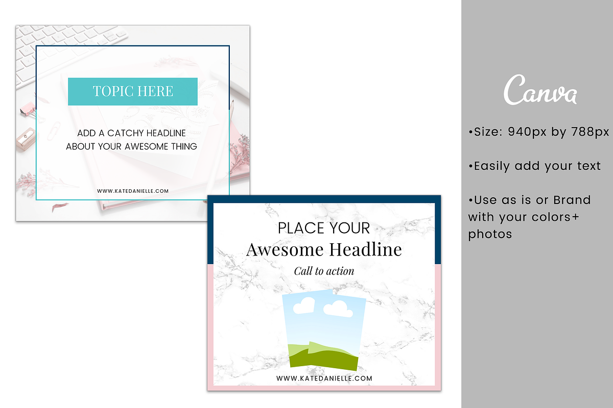 Canva Templates for Facebook or Blog, a Social Media Template by Gorgeous Graphics (Photo 4 of 4)