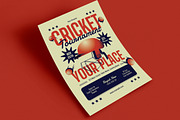 Red Modern Cricket Tournament Flyer, a Flyer Template by VectorVactory (Thumbnail 3 of 3)