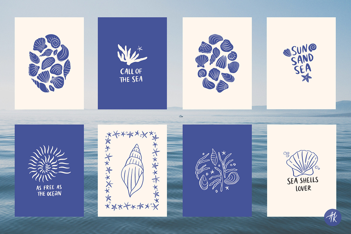 Sea Shells Whimsical Collection, an Object Graphic by Alena Koval (Photo 15 of 19)