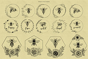 Bees Procreate Stamps, a Brush Add-On by Dervik Art Store (Thumbnail 5 of 8)